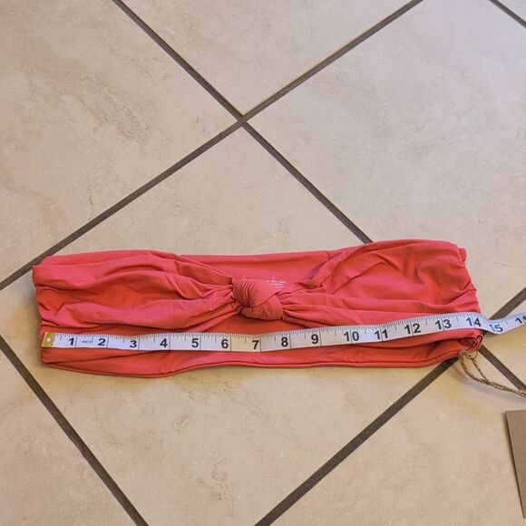 NWT Stone Fox Swim Lele Top Sunset Pink Bandau Bikini Revolve L - Picture 5 of 11